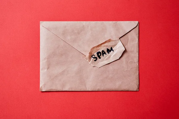 Junk mail or spam e-mail and unsolicited letter idea. The word spam on the envelope