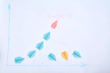 İş planlama. Strateji. Meydan okuma, iyileştirme ve ilerleme kavramı. Lider doğru stratejiyi bulur