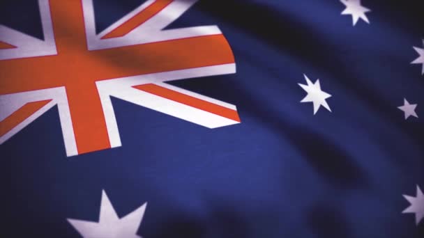 Australian national flag. Flag of Australia background — Stock Video