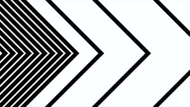 Ok oluşumu. Dinamik siyah beyaz geçiş animasyon. Ok hareket Soyut animasyon