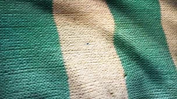 Textura de fondo de material textil de rayas onduladas suaves, bucle sin costuras. Fondo de tela de colores — Vídeos de Stock