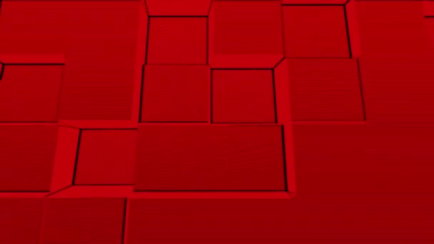 美丽的抽象立方体3d 动画。抽象的运动背景为拷贝空间无缝背景。立方体是在一个统一的背景下制作的 — 图库视频影像