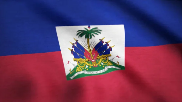 Haiti arka plan sorunsuz döngü animasyon bayrağı. Haiti rüzgarda sallayarak bayrak. Döngü sorunsuz imkanı — Stok fotoğraf