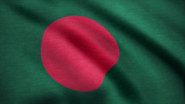 Bandera de Bangladesh. Animación de bucle sin costura de fondo. Bandera de Bangladesh. Animación de bucle sin costura de fondo — Vídeo de stock