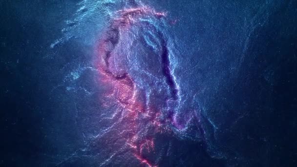 Raumfahrt durch Nebel. Raumfahrt. Raumanimation Hintergrund mit violettem Nebel, viele Sterne für verschiedene Projekte — Stockvideo