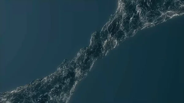 Zacht water zijde zachte stroom en wuivende digitale simulatie turbulente abstracte animatie achtergrond. Mooie waterstraal. Blauwe achtergrond — Stockfoto