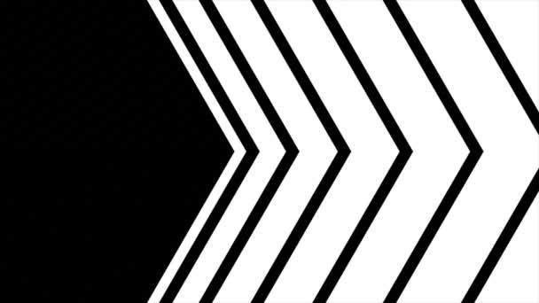 Abstrakcja Grafika Komputerowa animacji i animowane tło z ruchomymi czarno-biały kąt. Wysokiej rozdzielczości grafika komputerowa wniosek tła idealne do edycji, doprowadziły tła lub nadawania featuring czarny i — Wideo stockowe