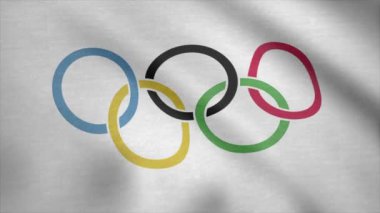 Olimpiyat oyunları sallayarak animasyon bayrak