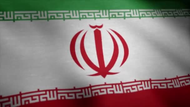 Drapeau iranien agitant l'animation. Drapeau de l'Iran agitant le vent .