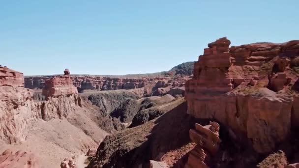 Luchtfoto van de Grand Canyon National Park, Colorado, Usa. Voorraad. Luchtfoto van de rivier in de Grand Canyon vanuit helikopter — Stockvideo