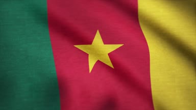 Kamerun ulusal bayrak. Kamerun bayrağı animasyon wiving