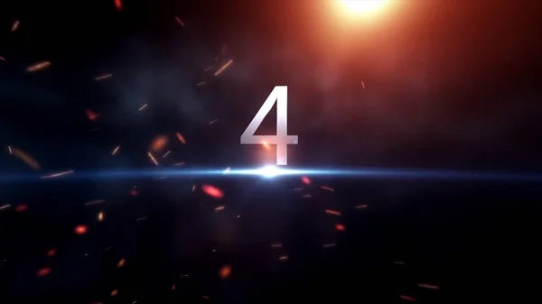 Countdown animation from 1 to 10 with explosion fire burning effect ...