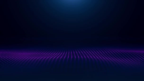 Textur-Effekt Hintergrund abstrakte Linien Bewegung Wellen blaue Farbe Bewegung. futuristische Teilchen wellen abstrakten Hintergrund auf. abstrakte blaue Bewegungswellen — Stockvideo