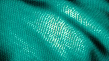 Nötr gri kumaş arka plan rüzgarda sallayarak. Arka plan bej gri kumaş rüzgarda. karanlık yüksek kaliteli kot doku, dalgalar hareket. Sorunsuz döngü