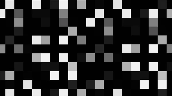반짝이 큐빅 하이테크 삼각형과 사각형을 방송. 무작위 변화 기하학적 그래픽 도형 색깔된 숫자 모션 애니메이션. 8-비트 미니 삼각형과 사각형의 추상 배경 — 스톡 사진