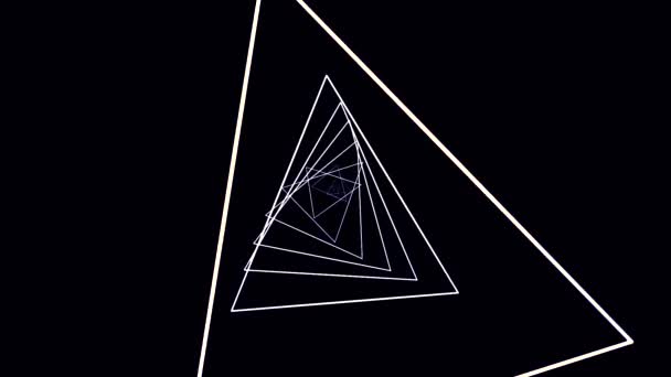Abstrakte Bewegungsgrafik mit farbiger Spirale. parametrische Bewegung. abstrakter futuristischer Weltraum-Hintergrund. fantastische Videoanimation mit Streifenwellen-Objekt in Bewegung — Stockvideo