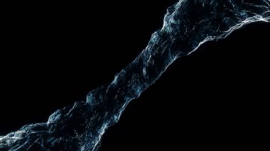 Akış sıvı su gibi bir jakuzi veya bir kasırga döner. Sıvı akışı döner ve bir girdap oluşturur. Koyu arka plan üzerine akan su girdap. Siyah arka plan üzerinde döngü su daire sıvı