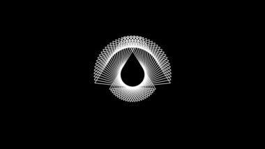 Zarif parlayan parlak renkli kavisli sarmal çizgiler iplik optik yanılsama arka plan, siyah ve beyaz animasyon. Sorunsuz döngü. Kesintisiz döngü soyut hareket arka plan animasyonlu