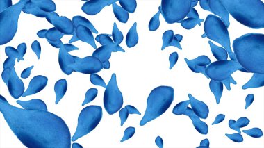 Renkli çiçek dürbünü çiçek desenleri suluboya kağıt dokusu ile nokta. Soyut çok renkli hareketli grafik arka plan. Animasyonlu kartı, elle çizilmiş laleler, buket çiçek