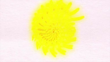 Renkli çiçek dürbünü çiçek desenleri suluboya kağıt dokusu ile nokta. Soyut çok renkli hareketli grafik arka plan. Animasyonlu kartı, elle çizilmiş laleler, buket çiçek