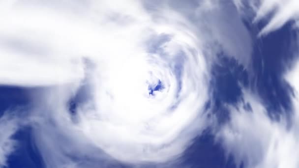 Tunnel van sprookjesachtige ontwerp met wolken achtergrond textuur. Abstracte achtergrond van een tunnel van wolken — Stockvideo