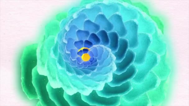 Abstrakte Farbe Hintergrund der Blumen. Animation abstrakter Blumen — Stockvideo