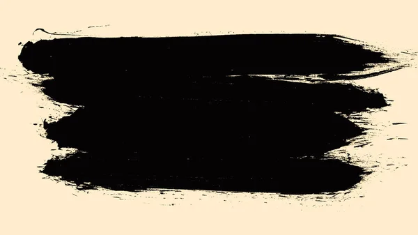 Vit målade penseldrag på svart bakgrund. Set med svarta penseldragen isolerad på vit bakgrund. Borsta målade svart bläck linje och släppa på vit bakgrund — Stockfoto