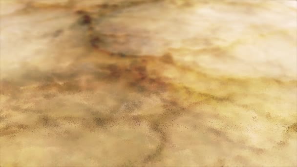 黄色い陰大理石の表面の背景をパンします。大理石の錆テクスチャです。霜降りの背景を持つアクリル テクスチャ — ストック動画