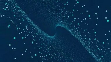 Bir 3d kılavuz sonsuz boşluk döngü içine hareketli kamera. Sonsuz tüneli renkli çizgiler ve siyah arka plan üzerinde dönen şekiller featuring yüksek tanım hareket arka plan. Sonsuz dijital arazi