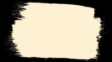 Fırça darbeleri siyah arka plan üzerine beyaz boyalı. Beyaz arka plan üzerinde izole siyah boya konturları kümesi. Boyalı siyah mürekkep satırı fırça ve beyaz zemin üzerine bırak