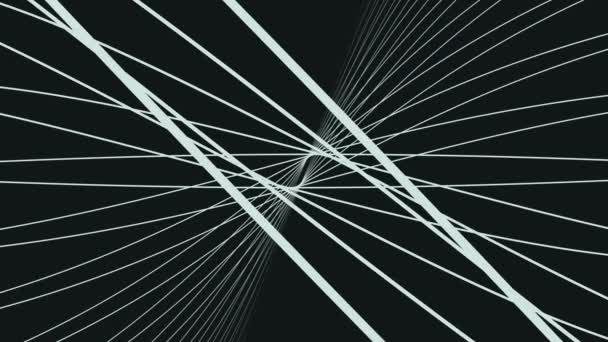 Abstract animation of lines. Abstract background of lines moving in space — Stock Video