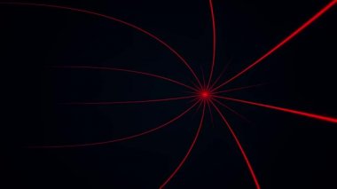 Işık ışınları bir noktadan itibaren Hareketlendirme. Parlayan ve ışınları uçan ile yıldızı parlayan animasyonlu arka plan