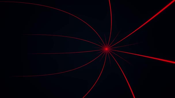 Animating light rays from a point. Abstract animated background of glowing and shining star with flying rays — Stock Video