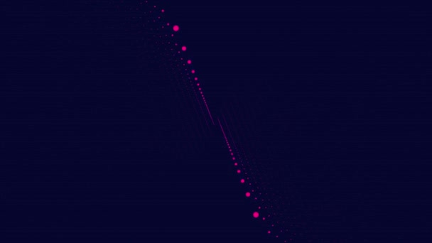 Movimento de pontos no espaço. Movimento de partículas tridimensionais de plexo — Vídeo de Stock