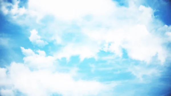 Nuages avec soleil de l'après-midi. Animation des nuages dans le ciel bleu — Photo