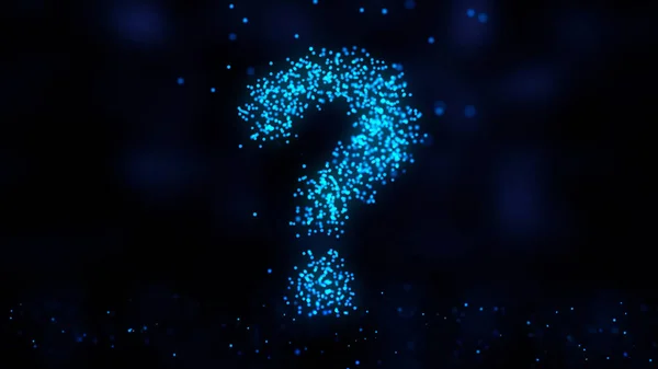 Animation of Question Mark symbol on black background. Abstract animation of the question mark on a black background