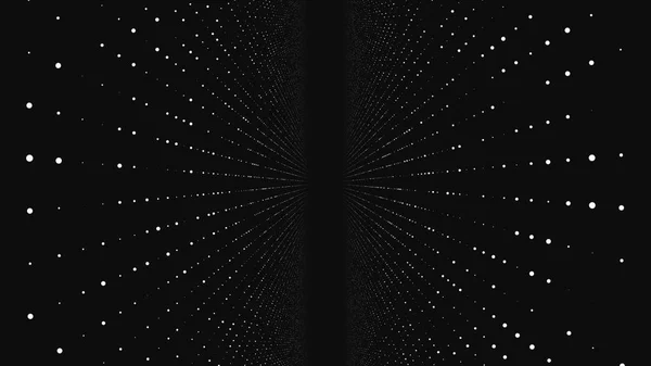 Abstrakter Hintergrund mit animierter Bewegung von Punkten. magisch flackernde Punkte oder leuchtende Flugpunkte — Stockfoto