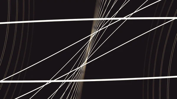 Fondo Loopable con lindas líneas coloridas abstractas y futuristas. Colorido abstracto ondulado rayas rayas VJ Loop fondo. Líneas brillantes de luz girando lentamente sobre un fondo negro — Foto de Stock