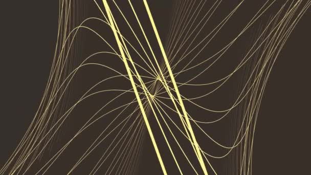 Loopable Background with nice abstract, futuristic colorful lines. Colorful Abstract Wavy Streaks Stripes VJ Loop Background. Bright wispy lines of light twirling slowly set against a black background — Stock Video