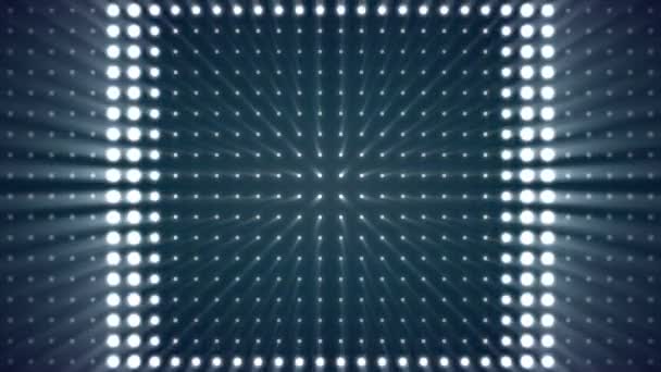 Strobe Lights Flashing Background Vj Loop Blue Lights Board Wall of Lights. Caixa luzes parede loop fundo padrão — Vídeo de Stock