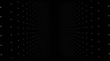 Arka plan yavaş hareketli parçacıkların animasyonla. Sorunsuz döngü animasyon. Nokta parçacık akışı büküm ve futursitic ve tectnology arka plan için hareket. Taşıma ve titreşimsiz