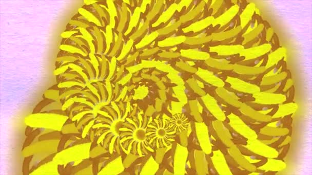 Levendige aquarel lus. Kleurrijke animatie inkt met luma matte als alfakanaal voor effecten of achtergrond. Een heleboel stromen vorm ring — Stockvideo