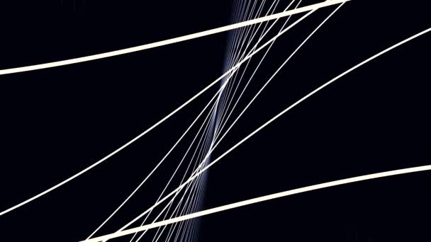 Fond abstrait avec animation en mouvement de lignes. Les lignes se développent et se déplacent. Animation de fond de flux de lumière . — Video