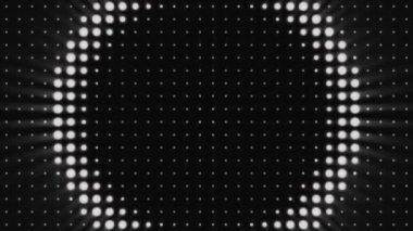 Daireler ışık ampul, animasyon, render, arka plan, döngü. Dairesel halo desen arka plan, disko zemin, sinyal iletişim bilgileri, optik, neon ışıkları bilim, teknoloji, gelecek