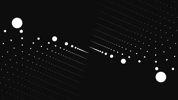 Abstrakt bakgrund med animation av långsam rörliga partiklar. Animering av sömlös loop. Dot partikel flöde twist och flytta för futursitic och tectnology abstrakt bakgrund. Flytta och flimmer — Stockfoto