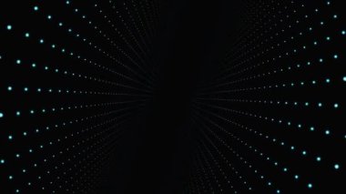 Soyut Fraktal nokta matris kafes hareket. Sonsuz square hareketli mercek parlamaları parlayan tünel bükülmüş. Geometrik nokta yapısı sinek. Sonsuz boşluk dinamik arka plan. Parlayan puan