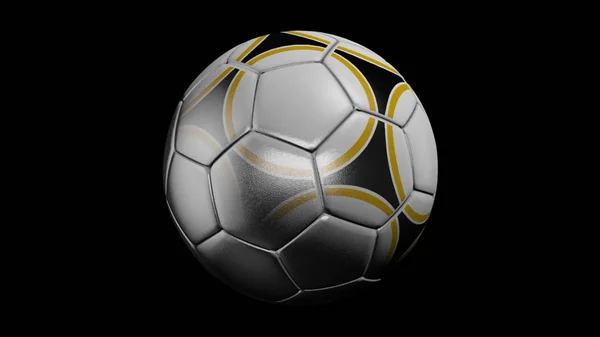 Realistiska läder Fotboll boll roterar på den vita bakgrunden. Animering av en fotboll boll på en vit bakgrund — Stockfoto