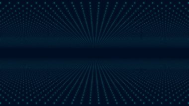 Fütüristik teknoloji video animasyon hareketli nesne ve ışıklar, döngü. Parlayan parçacık nesnesiyle fütüristik video animasyon