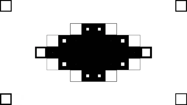 Moderno sfondo bianco e nero di quadrati sfarfallanti selvatici. Sfondi di movimento CGI ad alta definizione ideali per la modifica, sfondi a led o trasmissioni con piazze in bianco e nero in movimento — Foto Stock