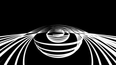 Parçacık şerit nesne ve yanıp sönen ışık ile fütüristik video animasyon. Fantastik video animasyon hareketli parçacık nesne ile